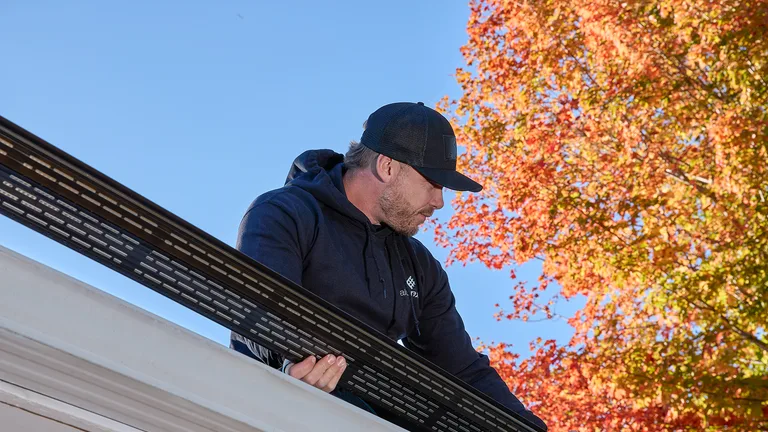 Fresh white soffit installed over a covered patio on Vancouver Island