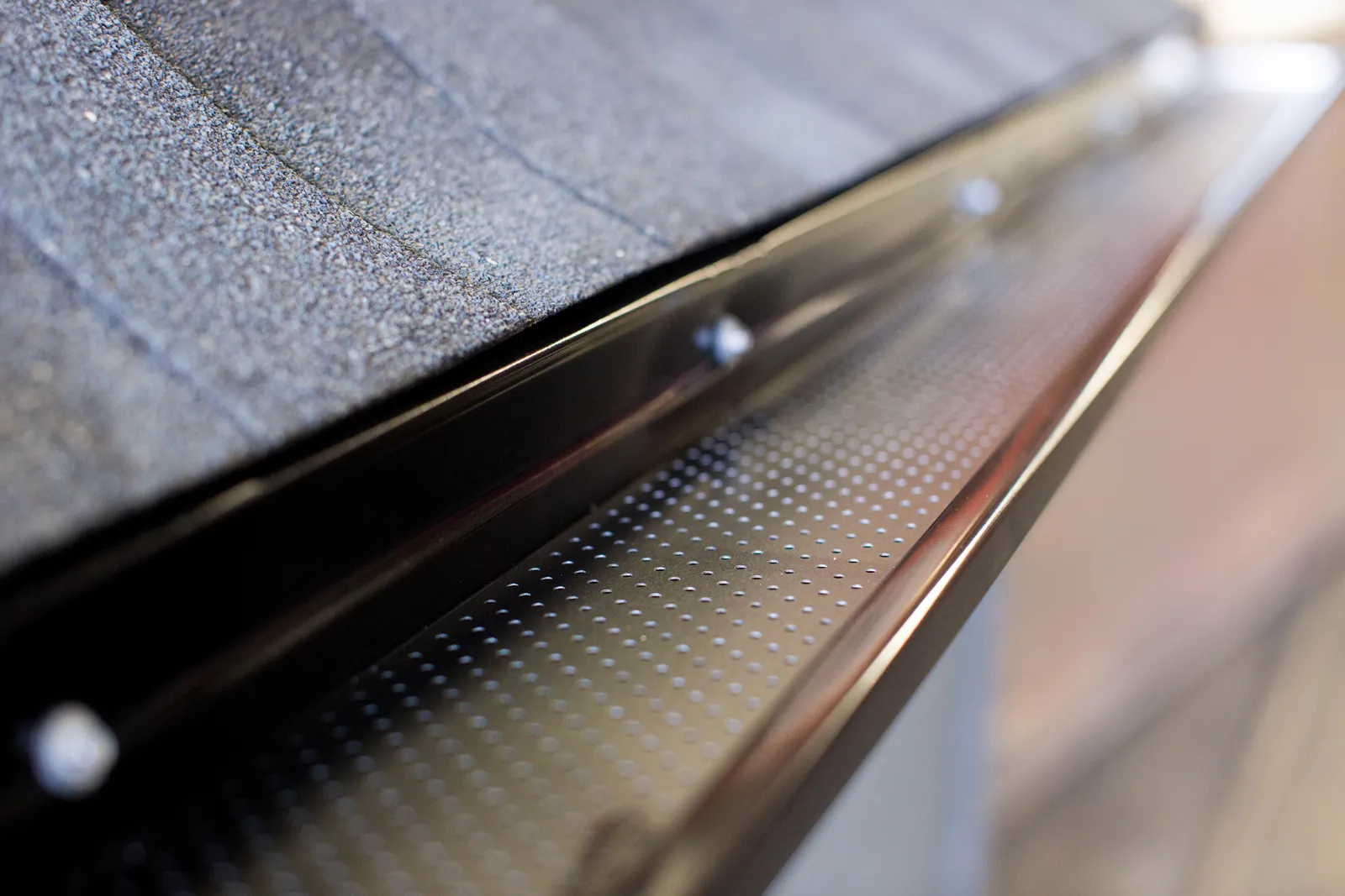 Gutter Clean System® on a metal roof gutter — Rideau Rain Gutter, Harrowsmith BC